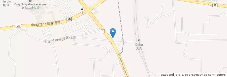 Mapa de ubicacion de 中油  大湖站 en Taiwán, Kaohsiung, 湖內區.