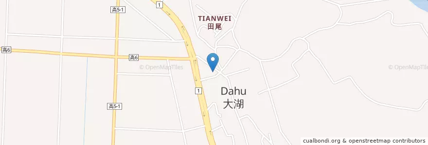 Mapa de ubicacion de 大湖郵局 en 台湾, 高雄市, 湖内区.