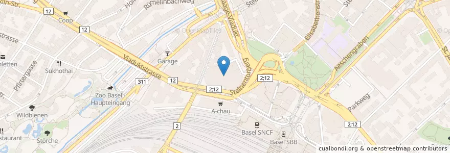 Mapa de ubicacion de Alte Markthalle en سوئیس, Basel-Stadt, Basel.