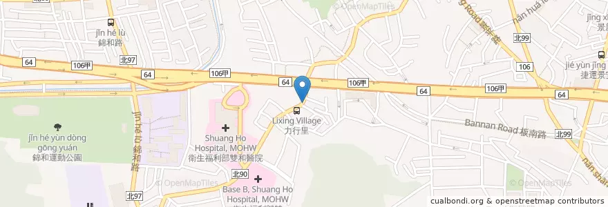 Mapa de ubicacion de Mooni 暮倪 en 臺灣, 新北市, 中和區.
