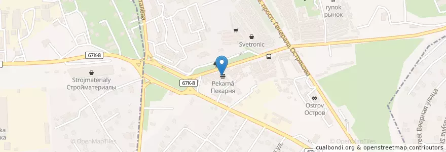 Mapa de ubicacion de Пекарня en ロシア, 南部連邦管区, Севастополь, Севастополь, Ленинский Район, Ленинский Округ.
