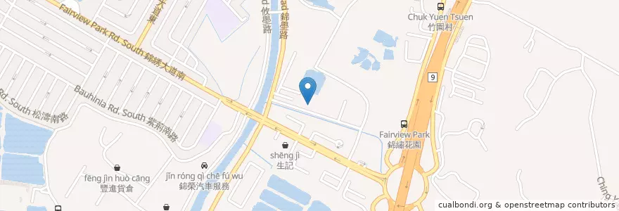 Mapa de ubicacion de 皇冠宴會 en China, Hong Kong, Cantão, Novos Territórios, 元朗區 Yuen Long District.