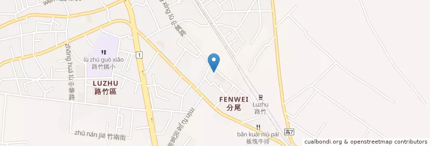 Mapa de ubicacion de 阿瑪雷特 en 타이완, 가오슝시, 루주구.