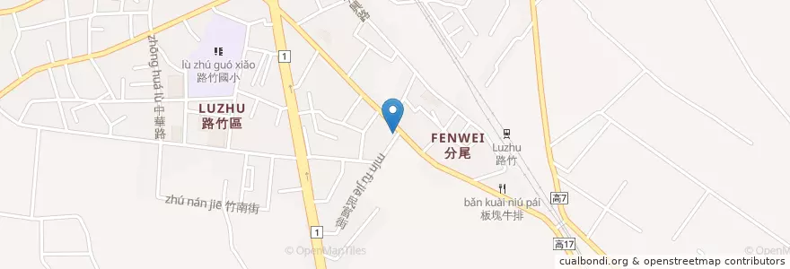 Mapa de ubicacion de 阿泰羊肉 en Taiwán, Kaohsiung, 路竹區.