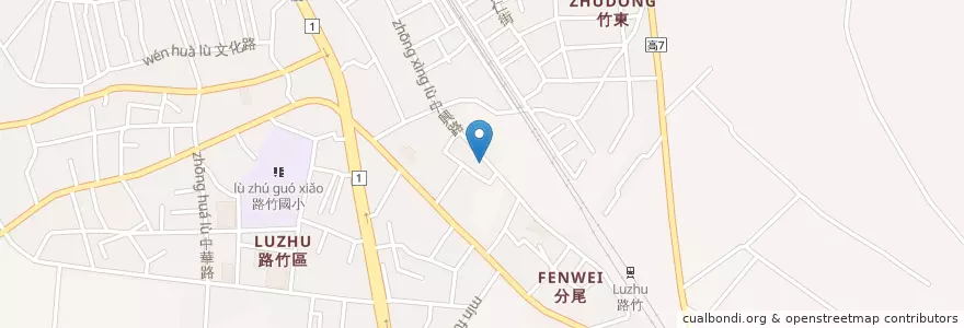 Mapa de ubicacion de 鳳如火鍋店 en تایوان, کائوهسیونگ, 路竹區.