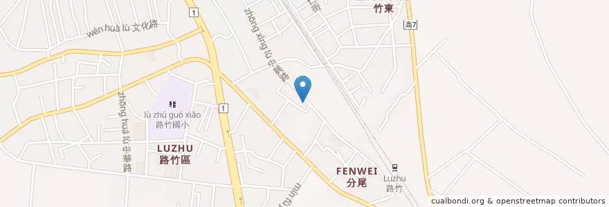 Mapa de ubicacion de 維克早午餐 en Taiwan, Kaohsiung, 路竹區.