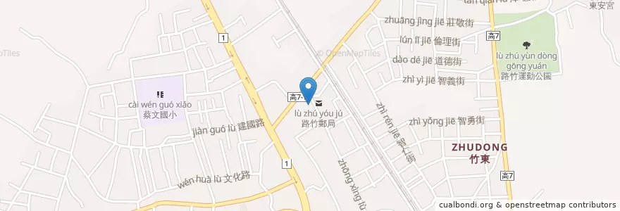 Mapa de ubicacion de 童年味蕾 en تایوان, کائوهسیونگ, 路竹區.