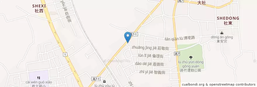 Mapa de ubicacion de 華南商業銀行 en Тайвань, Гаосюн, 路竹區.