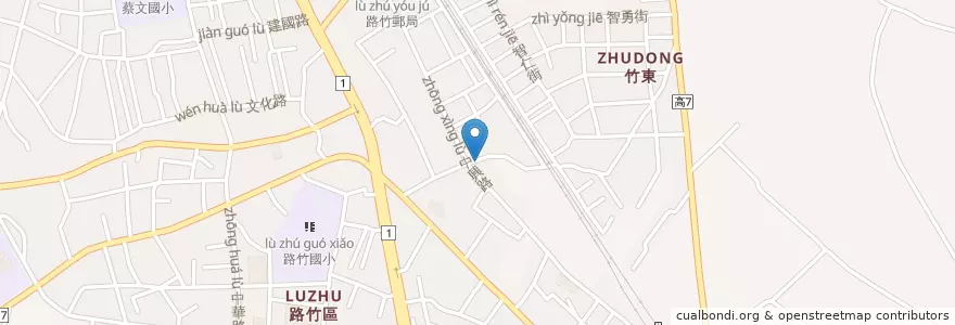 Mapa de ubicacion de 加水站 en Taiwan, Kaohsiung, Luzhu District.