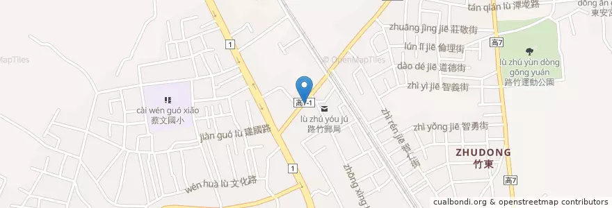 Mapa de ubicacion de 天德藥局 en Taïwan, Kaohsiung, 路竹區.