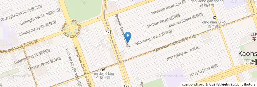 Mapa de ubicacion de 老家福餐廳 en تايوان, كاوهسيونغ, 新興區.