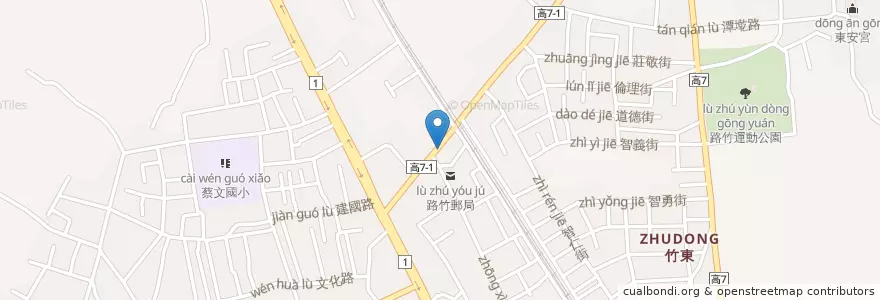 Mapa de ubicacion de 久田耳鼻喉科 en Taïwan, Kaohsiung, 路竹區.
