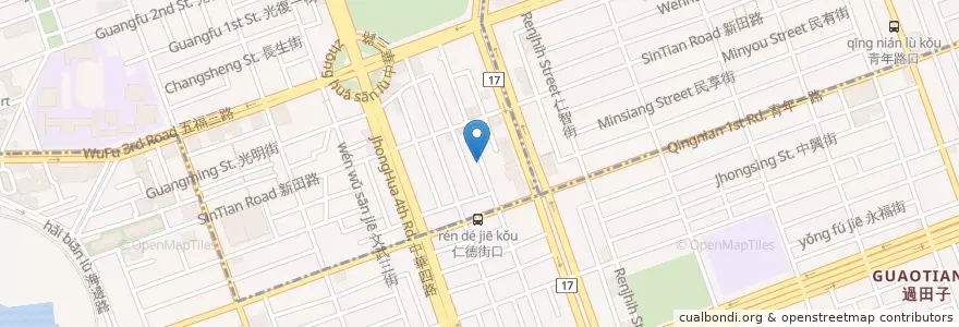 Mapa de ubicacion de 公寓咖啡 en Тайвань, Гаосюн, 前金區.