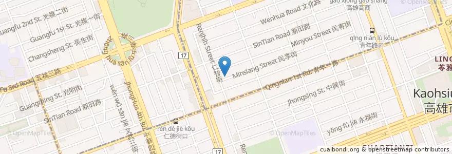 Mapa de ubicacion de 小荳荳 en 臺灣, 高雄市, 新興區.