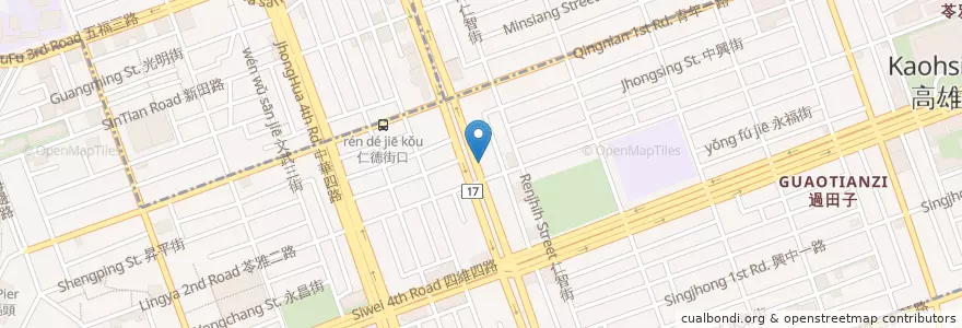 Mapa de ubicacion de 老四川 en Taiwan, Kaohsiung, Lingya District.