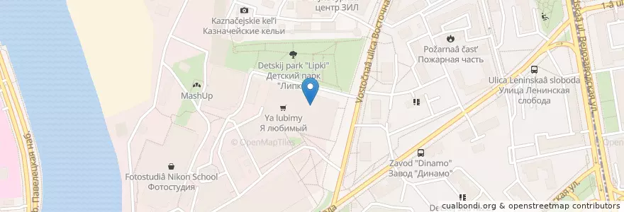 Mapa de ubicacion de Макдоналдс en Russia, Distretto Federale Centrale, Москва, Южный Административный Округ, Даниловский Район.