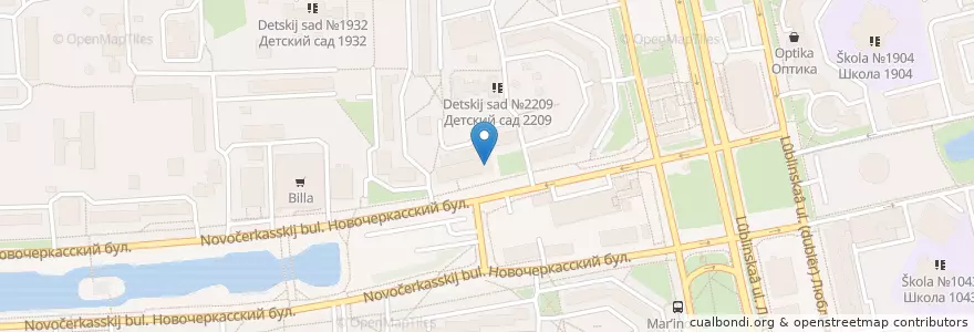 Mapa de ubicacion de Столички en Rusia, Центральный Федеральный Округ, Москва, Юго-Восточный Административный Округ, Район Марьино.