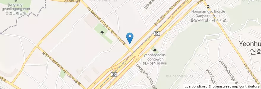 Mapa de ubicacion de 연흥교회 en Güney Kore, Seul, 서대문구, 남가좌동.