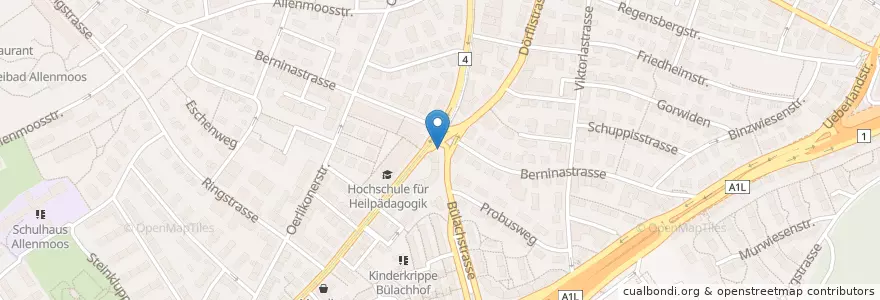 Mapa de ubicacion de Brunnen mit "Fuchs" en 스위스, 취리히, Bezirk Zürich, Zürich.