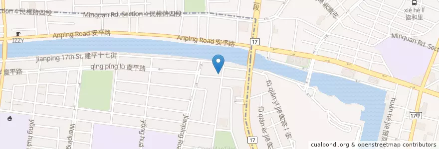 Mapa de ubicacion de 久井加油站 en 台湾, 台南市.