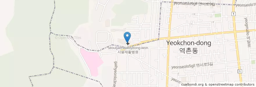 Mapa de ubicacion de 서울재활병원 en کره جنوبی, سئول, 은평구, 역촌동.