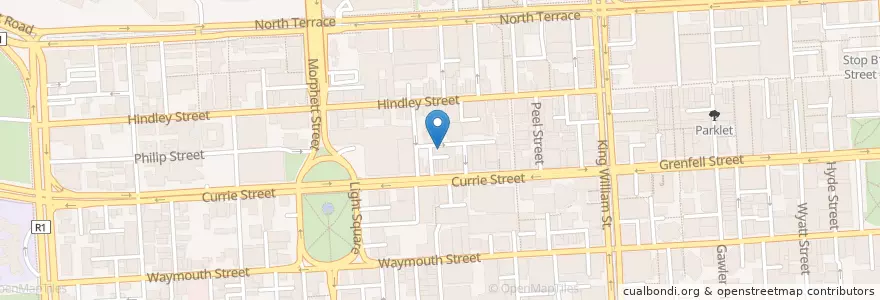 Mapa de ubicacion de Sunny's en Australië, Zuid-Australië, Adelaide, Adelaide City Council.
