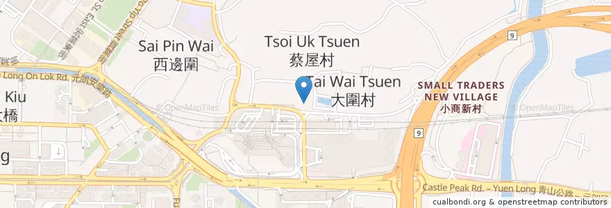 Mapa de ubicacion de 西鐵燒烤樂園 en China, Hongkong, Guangdong, New Territories, 元朗區 Yuen Long District.