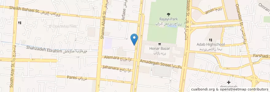 Mapa de ubicacion de آمادگاه en Irão, استان اصفهان, شهرستان اصفهان, بخش مرکزی شهرستان اصفهان, اصفهان.