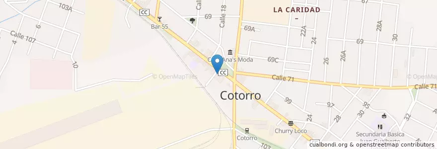 Mapa de ubicacion de Casa de la cultura en Cuba, La Habana, Cotorro.