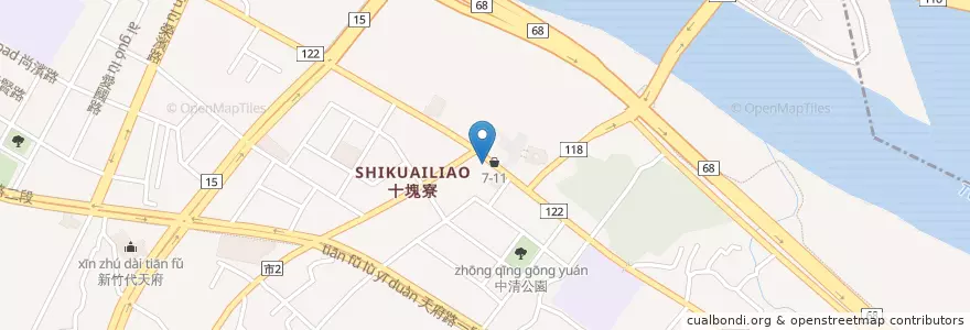 Mapa de ubicacion de 台新國際商業銀行 en Taiwan, Taiwan Province, Hsinchu, North District.