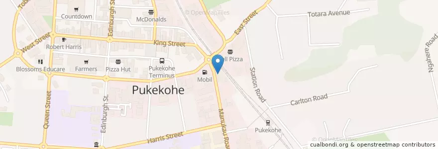 Mapa de ubicacion de Pukeko Nest Cafe en New Zealand, Auckland, Franklin.