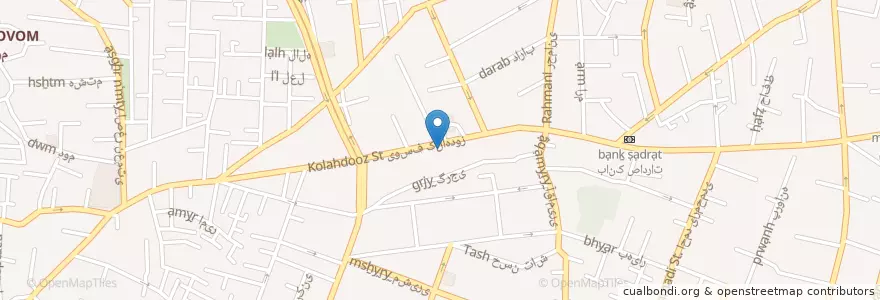 Mapa de ubicacion de صرافی دولت en Iran, Téhéran, شهرستان تهران, Téhéran, بخش مرکزی شهرستان تهران.
