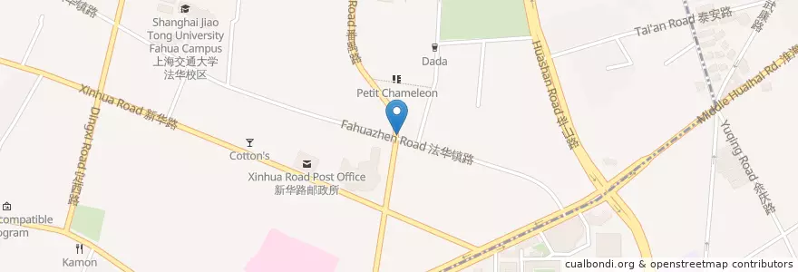 Mapa de ubicacion de Lina Coffee en China, Shanghái, Changning.