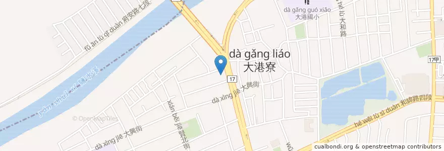 Mapa de ubicacion de 草行居 en Tayvan, 臺南市, 北區.