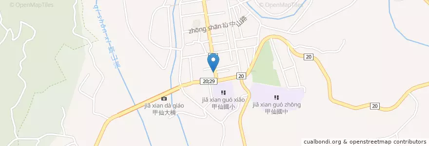 Mapa de ubicacion de 皇都飯店 en Taiwán, Kaohsiung, 甲仙區.