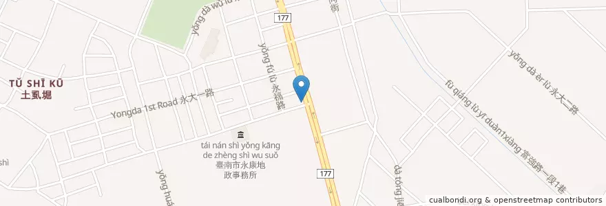 Mapa de ubicacion de 好城嘟 en Taiwán, 臺南市, 永康區.