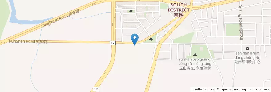 Mapa de ubicacion de 違規車輛保管場 en Tayvan, 臺南市, 南區.