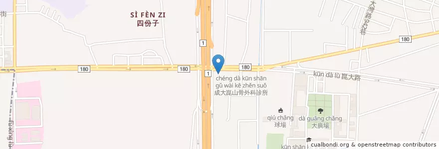 Mapa de ubicacion de 台灣中油大灣站 en Taiwan, Tainan, Yongkang.