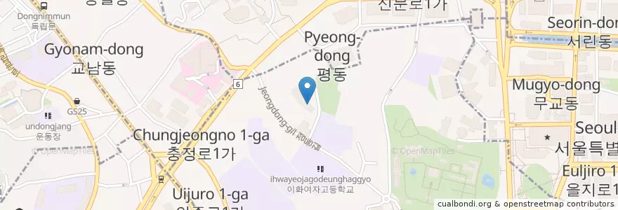 Mapa de ubicacion de 주한노르웨이대사관 en Республика Корея, Сеул, 소공동.