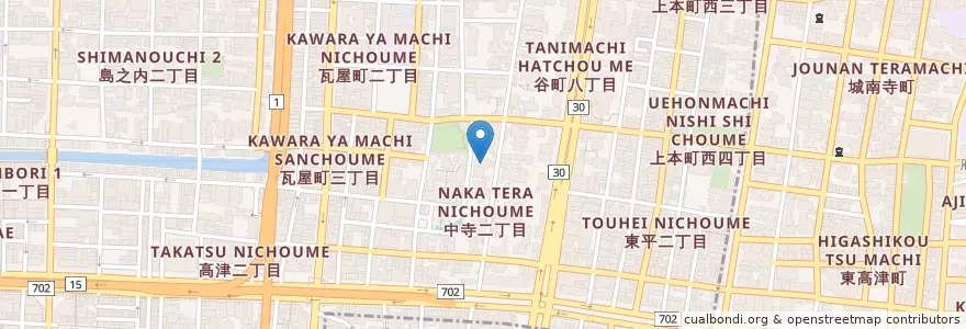 Mapa de ubicacion de 大倫寺 en Japan, Osaka Prefecture, Osaka, Chuo.