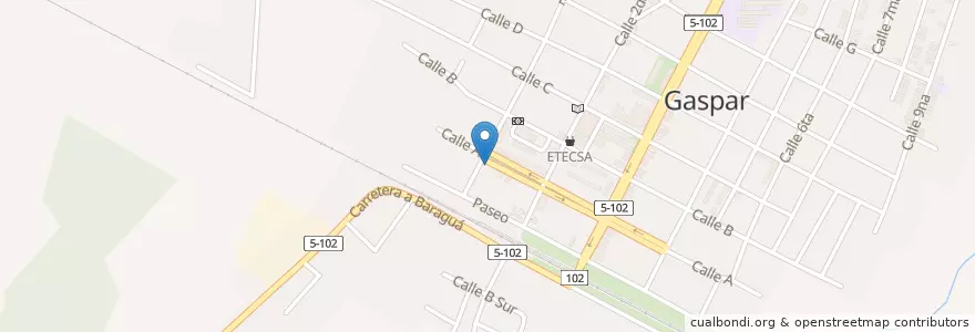 Mapa de ubicacion de Pre Universitario en Cuba, Ciego De Avila, Baraguá.