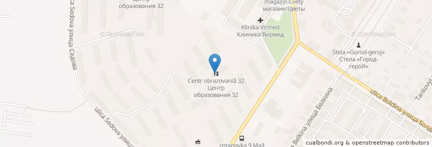 Mapa de ubicacion de Центр образования 32 en Rússia, Distrito Federal Central, Тульская Область, Городской Округ Тула.