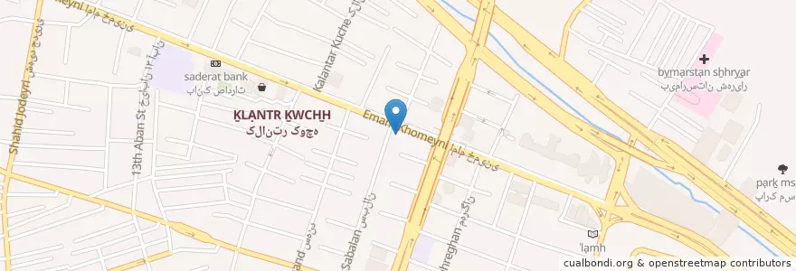 Mapa de ubicacion de aydin Juice shop en Iran, East Azerbaijan Province, Tabriz County, بخش مرکزی شهرستان تبریز, Tabriz.