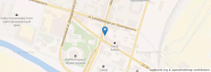 Mapa de ubicacion de Мерцана en Rússia, Distrito Federal Central, Тульская Область, Городской Округ Тула.