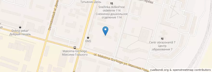 Mapa de ubicacion de Теремок дошкольное отделение 90 en Russia, Distretto Federale Centrale, Oblast' Di Tula, Городской Округ Тула.