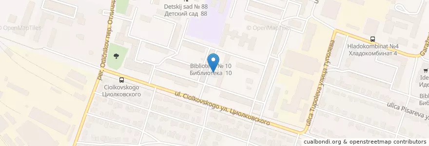 Mapa de ubicacion de Городская поликлиника № 14 en Rússia, Distrito Federal Central, Oblast De Voronej, Городской Округ Воронеж.
