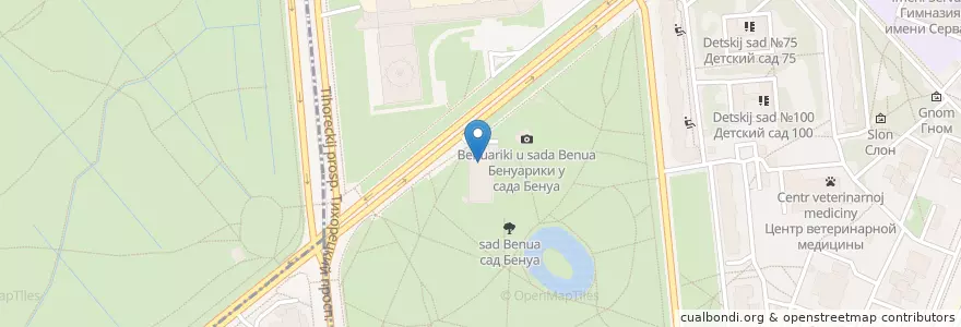 Mapa de ubicacion de Ресторан «Ферма Бенуа» en Rusia, Северо-Западный Федеральный Округ, Óblast De Leningrado, San Petersburgo, Калининский Район, Округ Академическое.