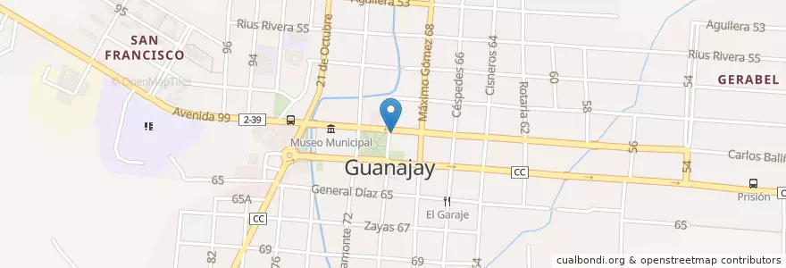Mapa de ubicacion de Rumbos en کوبا, Artemisa, Guanajay, Ciudad De Guanajay.