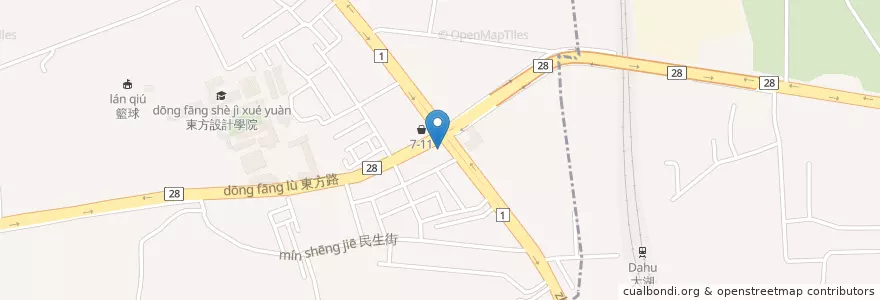 Mapa de ubicacion de 華泰商業銀行 en Tayvan, Kaohsiung, 湖內區.