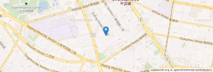 Mapa de ubicacion de 眼球咖啡 en 台湾, 新北市, 台北市, 中正区.